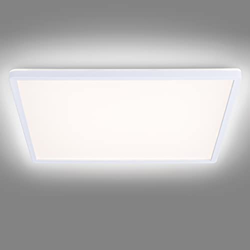 Navaris LED Deckenleuchte mit zusätzlicher Hintergrundbeleuchtung - 22 Watt - 42 x 42 x 2,8cm - 4000K - LED Deckenlampe Panel ultra flach quadratisch von Navaris