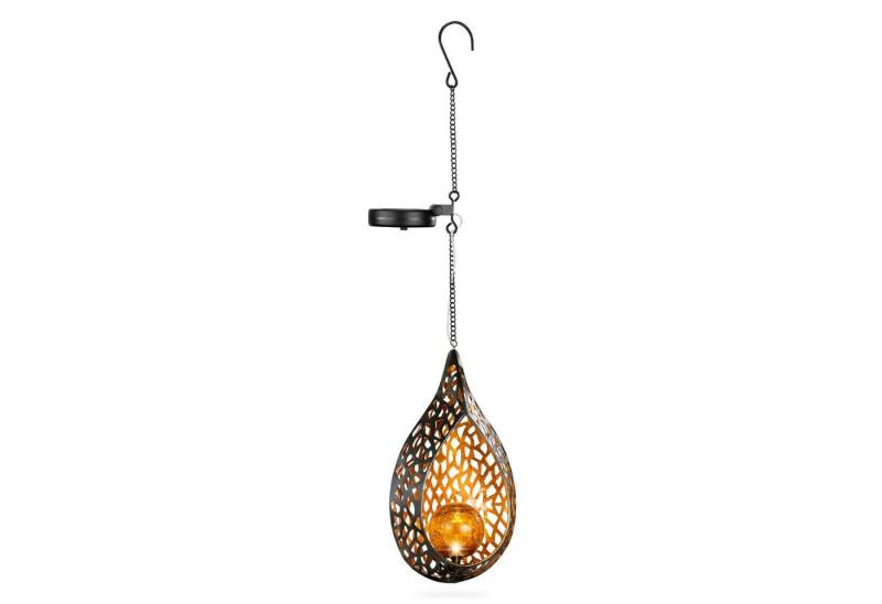 Navaris LED Solarleuchte 1x LED Solar Hängelampe Tropfen-Design - orientalisch - Solarlampe von Navaris