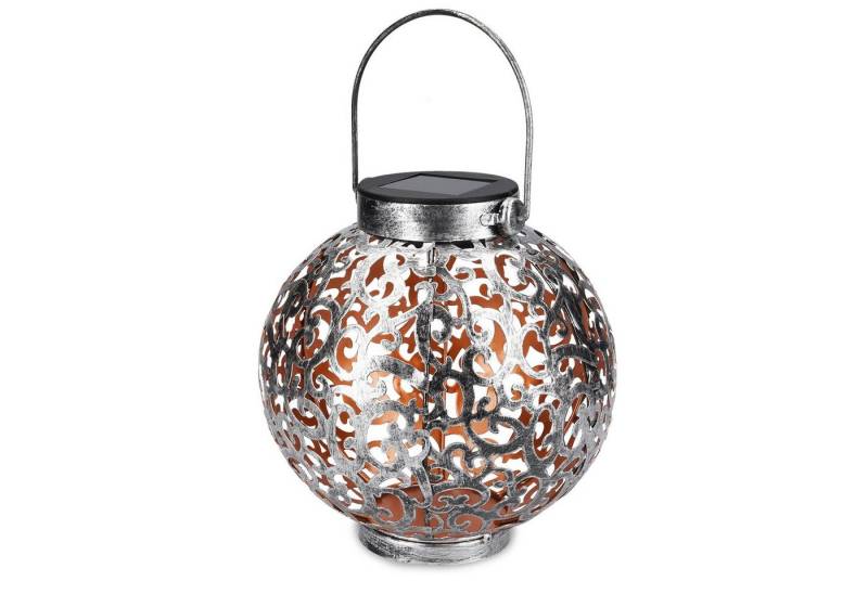 Navaris LED Solarleuchte LED-Solarlaterne aus Metall - mit Tragegriff - 16cm Navaris LED Solarleuchte LED-Solarlaterne aus Metall - mit Tragegriff - 16cm von Navaris