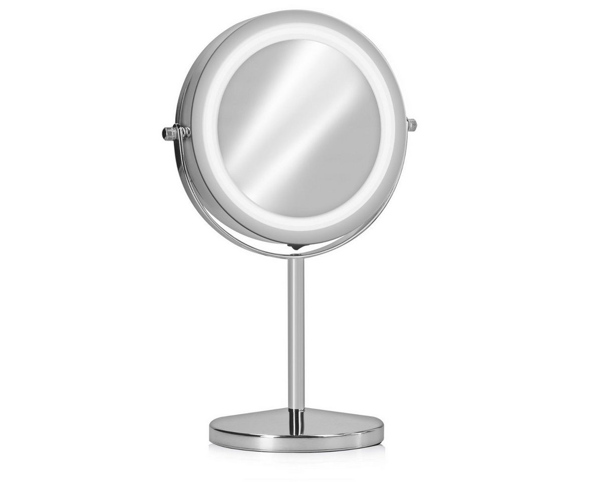 Navaris LED-Lichtspiegel Kosmetikspiegel mit Beleuchtung - 7-fache Vergrößerung (1-St) von Navaris