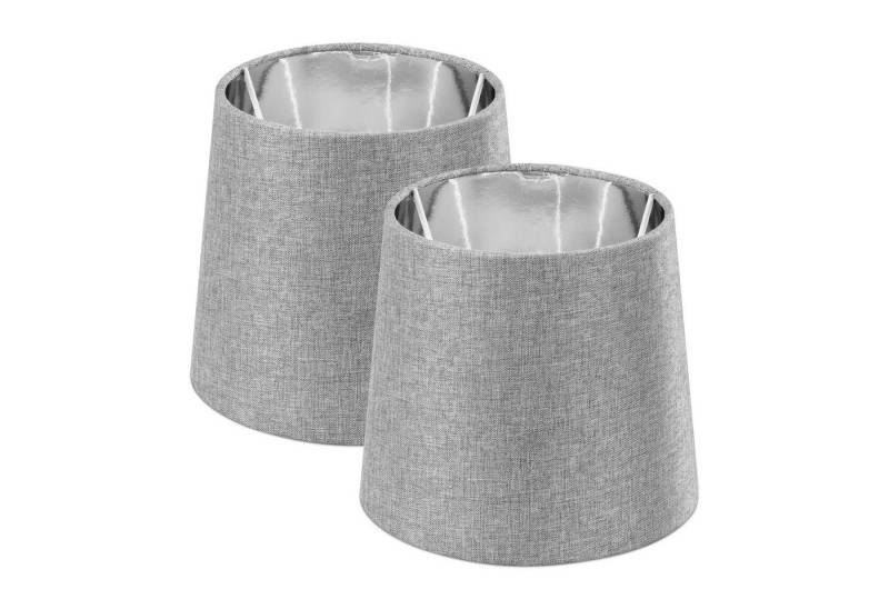 Navaris Lampenschirm 2x Lampenschirm Tischlampe E14 rund - 15,2x13,7x17,2cm - Set von Navaris