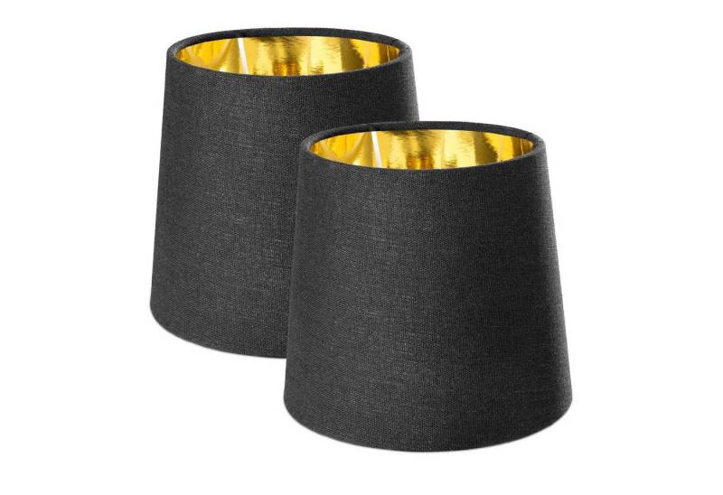 Navaris Lampenschirm 2x Schirm Tischlampe E14 rund - 15,2cm - Lampenschirme Set von Navaris