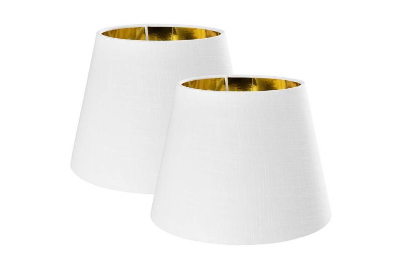 Navaris Lampenschirm 2x Schirm Tischlampe E27 rund - 16,2cm hoch - 15,3-22cm breit von Navaris