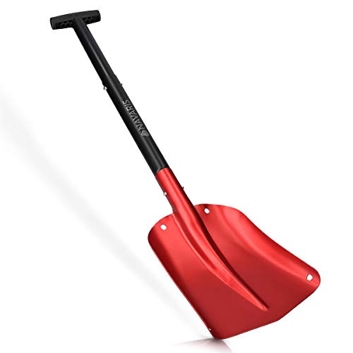 Navaris Lawinenschaufel mit verstellbarem Griff - max 80cm lang - klappbar für Transport in PKW LKW - mit Tasche - Alu Schneeschaufel Rot Schwarz Navaris Lawinenschaufel mit verstellbarem Griff - max 80cm lang - klappbar für Transport in PKW LKW - mit Tasche - Alu Schneeschaufel Rot Schwarz von Navaris