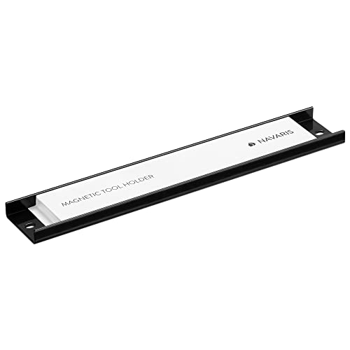 Navaris 1x Werkzeug Magnetleiste 30cm lang - Werkzeughalter Magnetband Wand Leiste Magnethalter - Werkzeughalterungen für Werkstatt - 15kg Traglast von Navaris