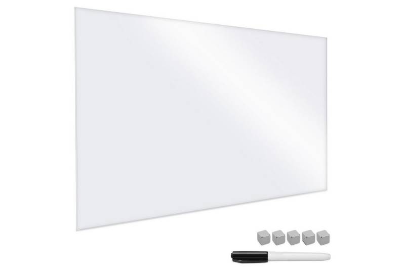 Navaris Magnettafel Magnetboard aus Glas - 90x60 cm - inkl. Magnete/Stift/Halterung, (1-tlg) von Navaris
