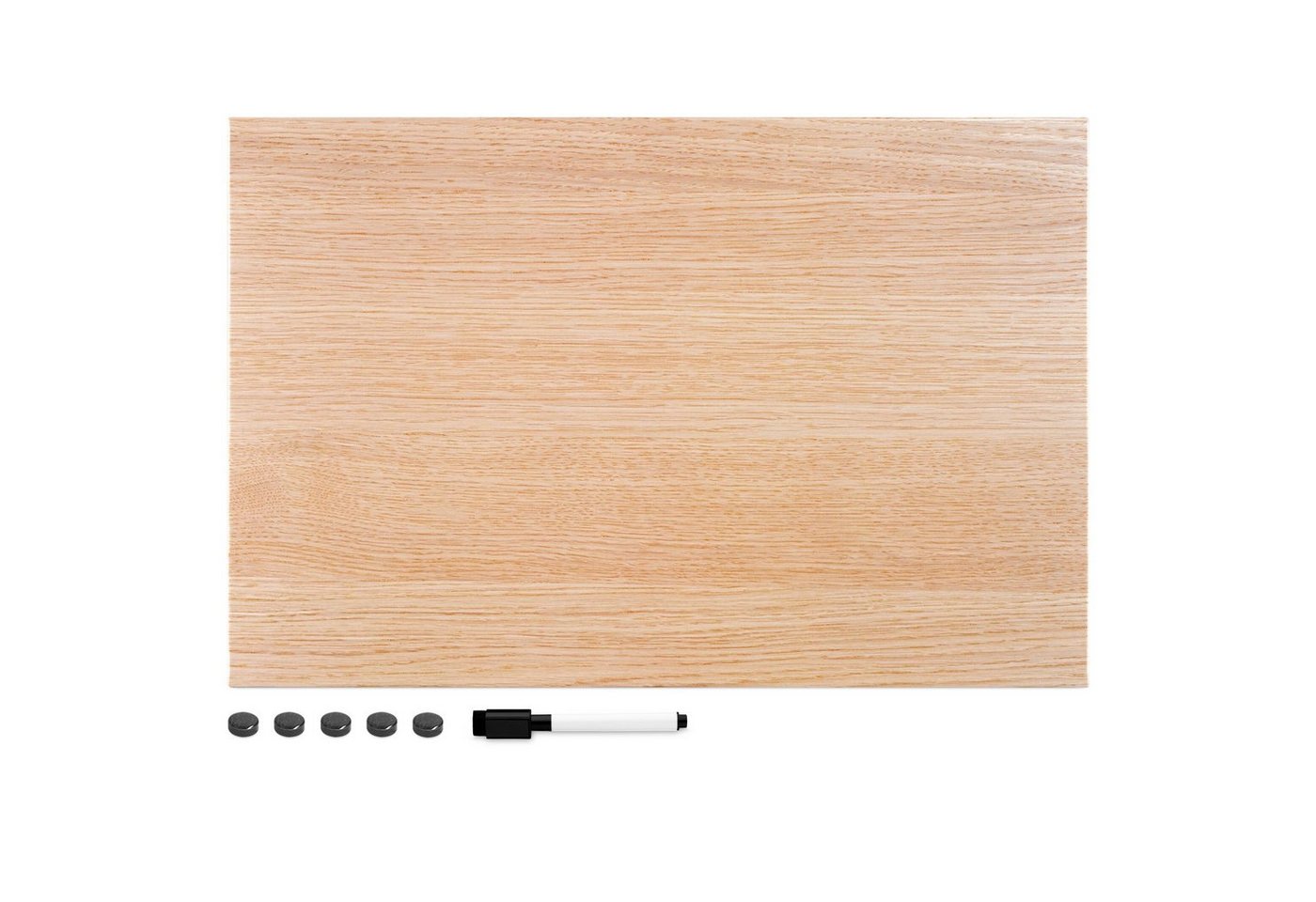 Navaris Magnettafel Magnetpinnwand Memoboard - 60x40 cm abwaschbar mit Halterung, (1-tlg) von Navaris