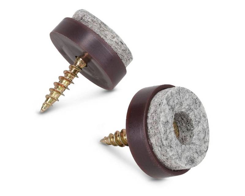 Navaris Möbelfuß 50x Filzgleiter mit Schraube, Bodenschutz für Möbel, rund, 20 mm, (50-St) von Navaris