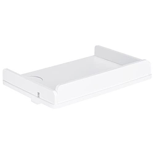 Navaris Nachttisch Bambus zum Einhängen - mit Getränkehalter - Hochbett Klemm Regal Bett Ablage - hängender Organizer Hängeregal - anklemmbar weiß von Navaris