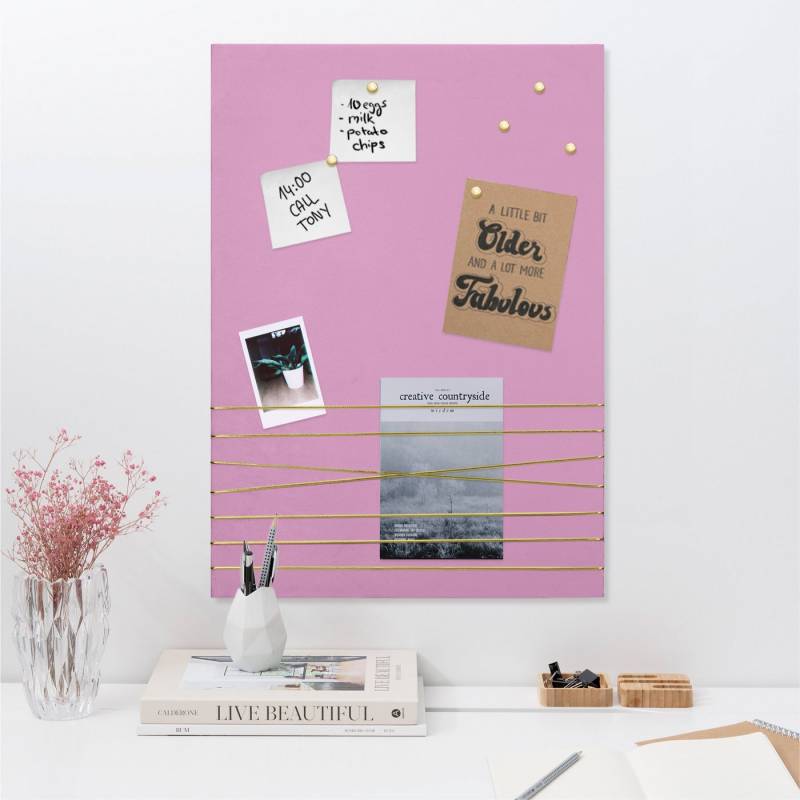 Navaris Memoboard Pinnwand Collage Fotowand aus Samt - 70x50cm Bilderhalter - Fotohalter, (1-tlg) von Navaris