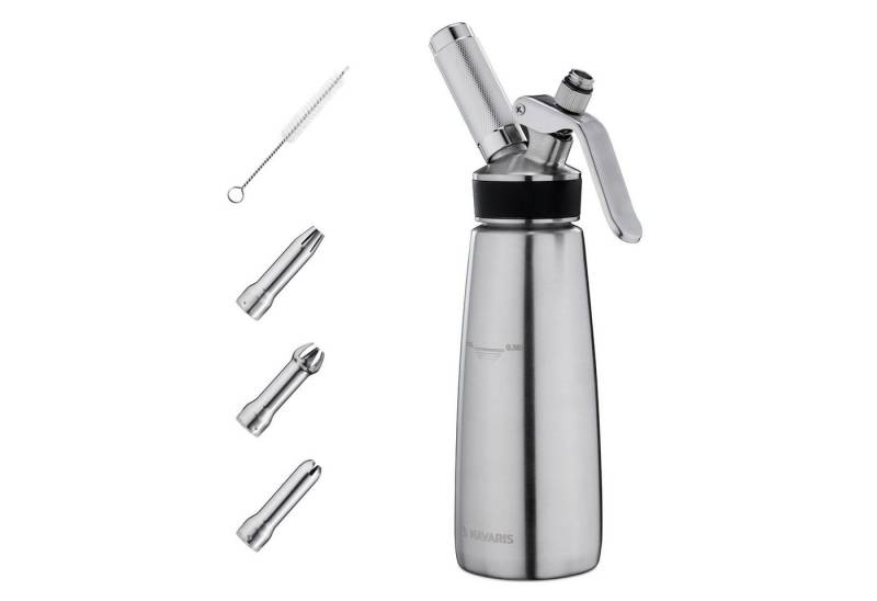 Navaris Kochbesteck-Set Sahnespender 500ml mit 3 Edelstahl Tüllen - 0,5L Sahnebereiter Navaris Kochbesteck-Set Sahnespender 500ml mit 3 Edelstahl Tüllen - 0,5L Sahnebereiter von Navaris