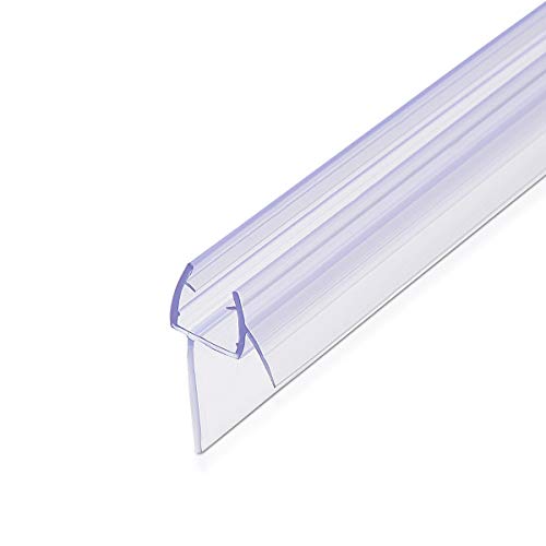 Navaris Schwallschutz Duschdichtung Duschkabine 45° versetzt - für 8mm Glas Duschtür - Dichtung Glastür Dusche - Ersatzdichtung Glasdusche 100cm von Navaris