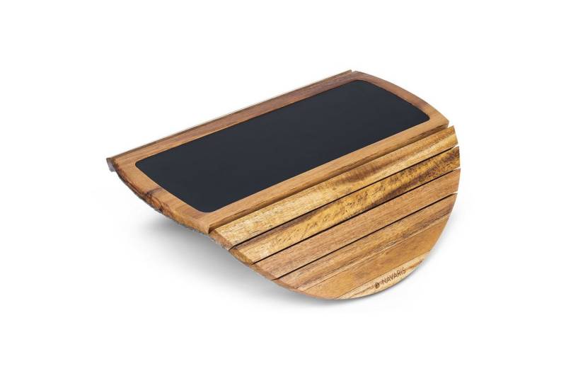 Navaris Tablett Sofaablage aus Akazienholz - Holz Ablage für Couch Armlehne, Holz, (1-tlg) von Navaris