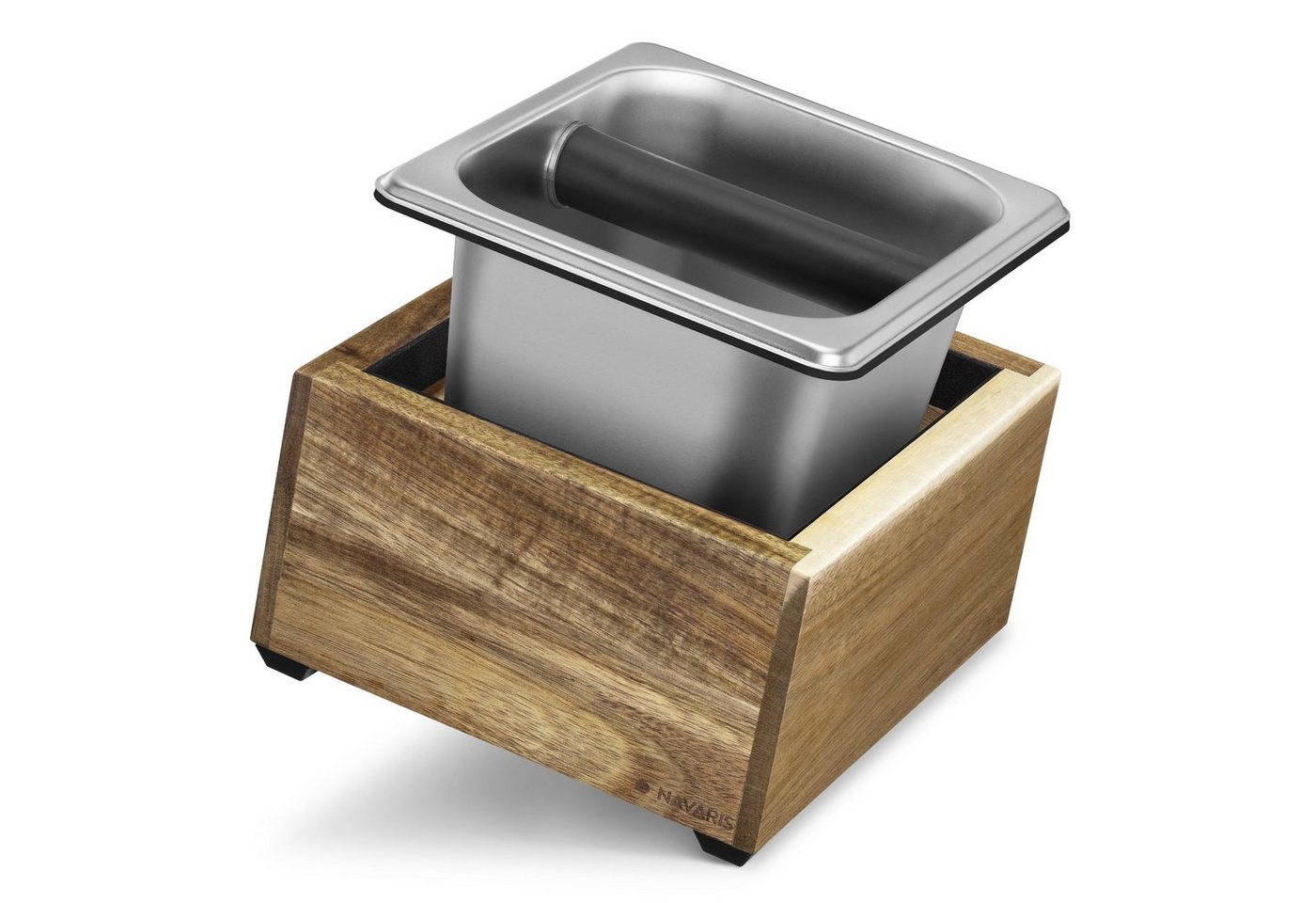 Navaris Tamper Abklopfbehälter Holz 18x17x11cm - für Siebträger - Espresso Navaris Tamper Abklopfbehälter Holz 18x17x11cm - für Siebträger - Espresso von Navaris
