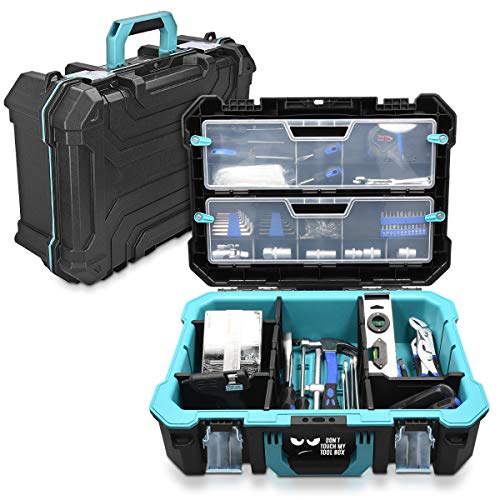 Navaris Techniker Werkzeugkoffer 20 1/2" leer - 52,5x38,9x19cm - mit 2 Stahlschließen Fächer 2 Organizer Boxen - Koffer ohne Werkzeug - mit Design von Navaris