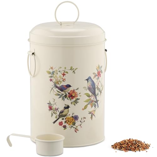 Navaris Tierfutter Aufbewahrung Vogel Design - 4,9L Volumen - Behälter für Vogelfutter - Hunde Trockenfutter Dose - Futterbox Hundefutter Katzenfutter - Tierfutterbehälter Navaris Tierfutter Aufbewahrung Vogel Design - 4,9L Volumen - Behälter für Vogelfutter - Hunde Trockenfutter Dose - Futterbox Hundefutter Katzenfutter - Tierfutterbehälter von Navaris