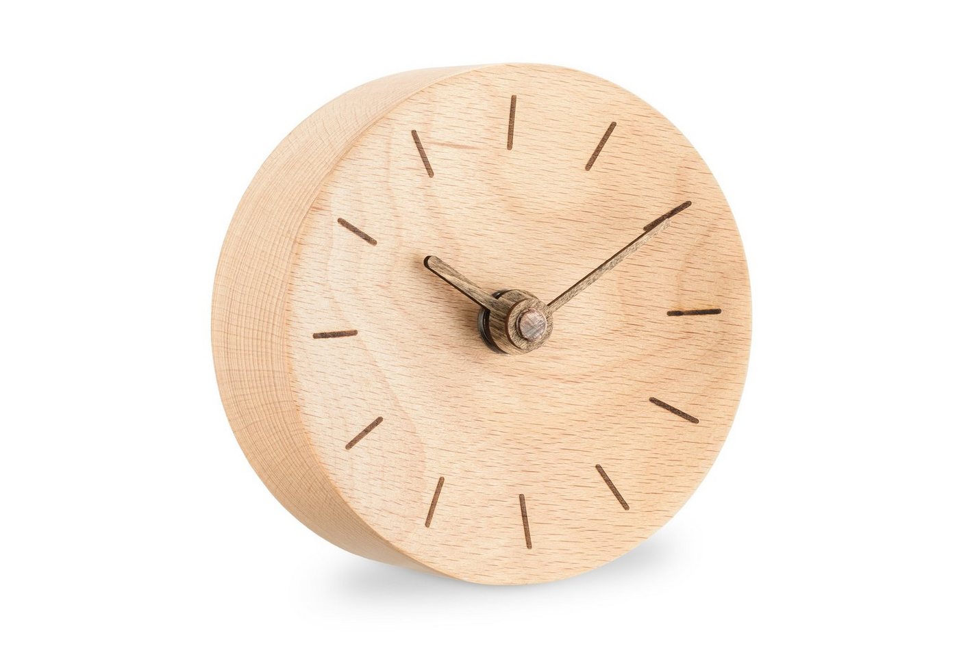 Navaris Tischuhr Holz Tischuhr rund - 11 x 11 x 3,5cm - analog - leise Navaris Tischuhr Holz Tischuhr rund - 11 x 11 x 3,5cm - analog - leise von Navaris
