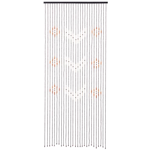 Navaris Türvorhang Perlenvorhang - Bambus Vorhang - Bambus Türvorhang - Hängender Türvorhang - Perlenvorhang für Türen - Mit 2cm Klettband - 90 x 200 cm von Navaris