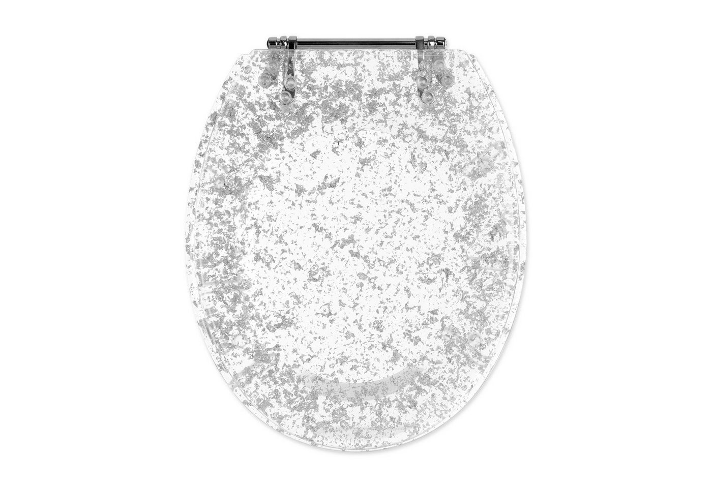 Navaris WC-Sitz WC Sitz Toilettendeckel Glitzer - Klodeckel Deckel transparent - (1-St) von Navaris