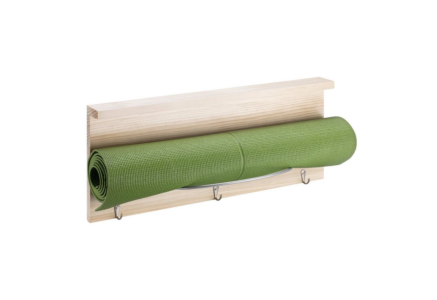 Navaris Wandregal Hängeregal für Yogamatte aus Holz - 60 x 24,5 cm Wandhalterung, 1-tlg. von Navaris