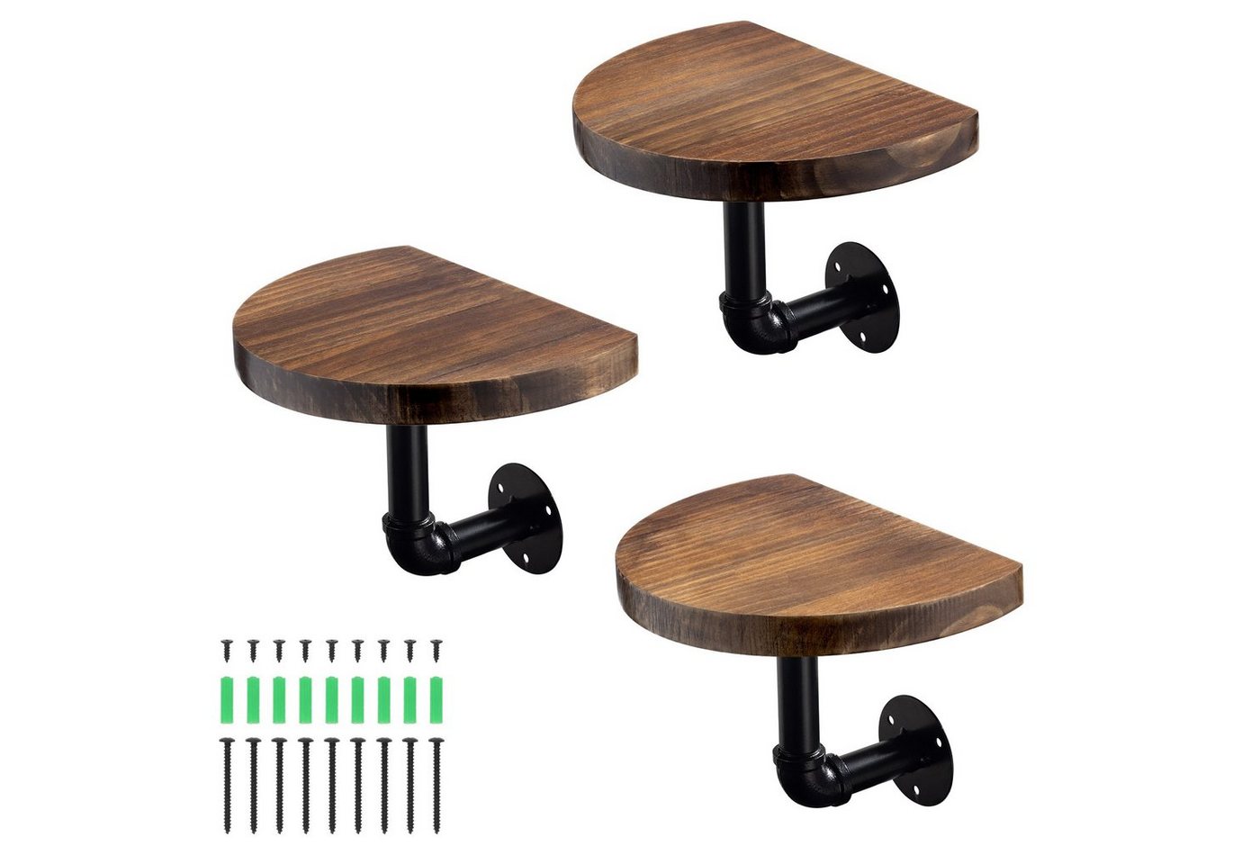 Navaris Wandregal Wandregal aus Holz und Metall - 3er Set Schweberegal Hängeregal, 3-tlg. Navaris Wandregal Wandregal aus Holz und Metall - 3er Set Schweberegal Hängeregal, 3-tlg. von Navaris