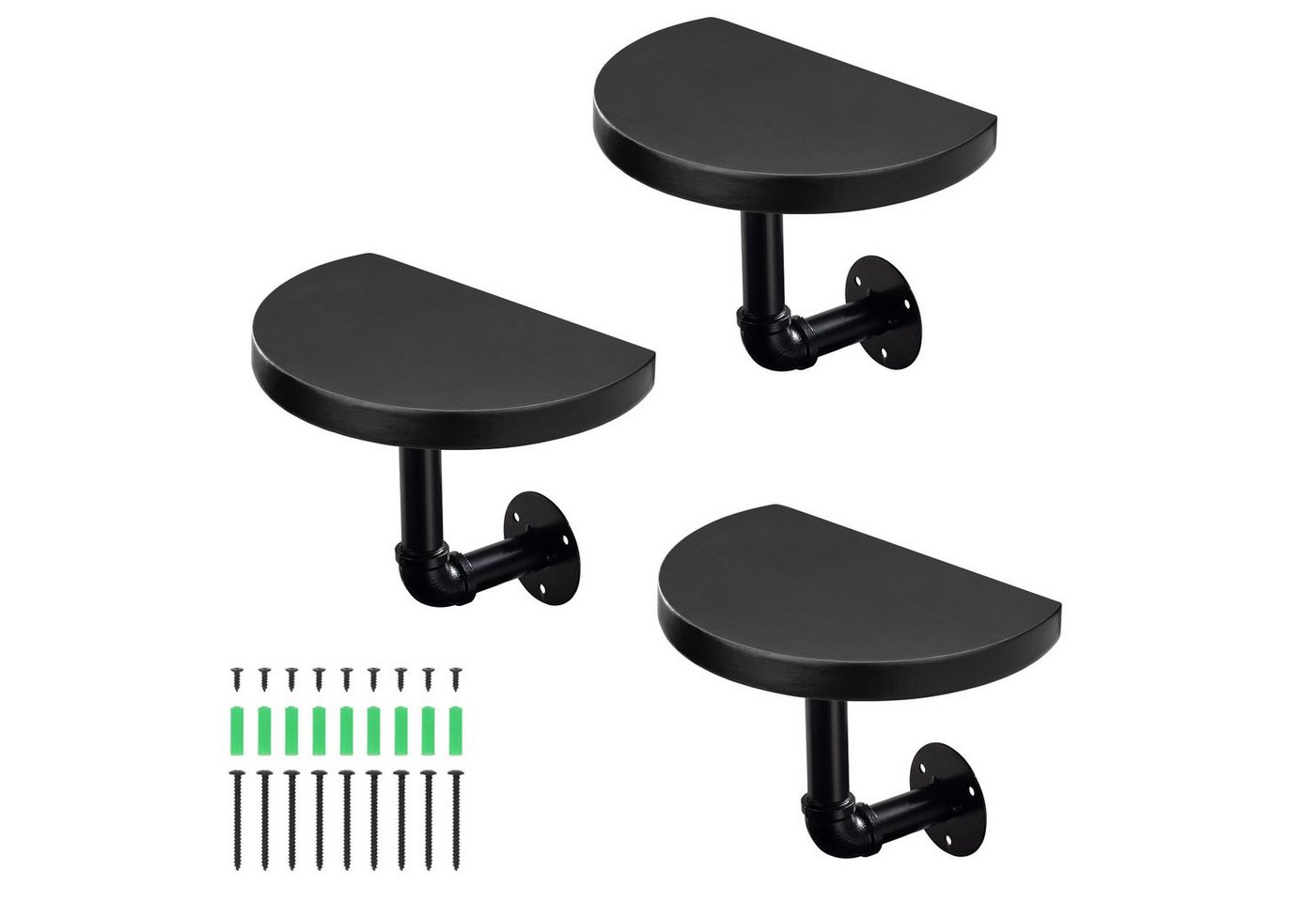 Navaris Wandregal Wandregal aus Holz und Metall - 3er Set Schweberegal Hängeregal, 1-tlg. Navaris Wandregal Wandregal aus Holz und Metall - 3er Set Schweberegal Hängeregal, 1-tlg. von Navaris