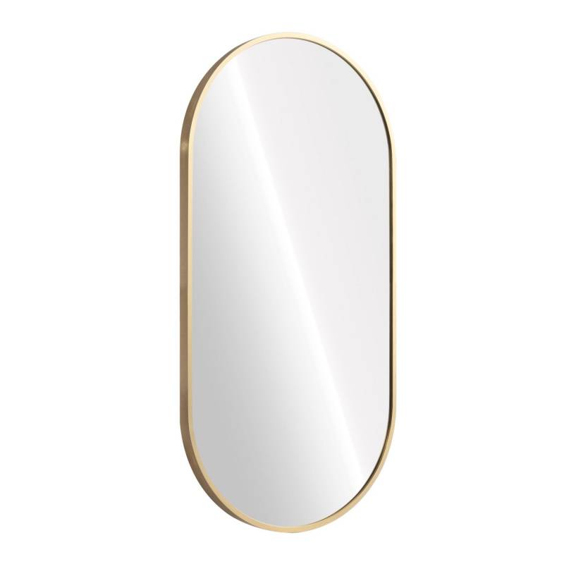 Navaris Wandspiegel Wandspiegel oval mit Rahmen Deko Spiegel 75 x 38 x 3 cm zum Aufhängen (1-St) von Navaris