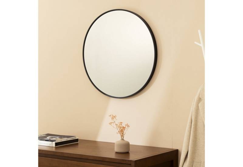 Navaris Wandspiegel Wandspiegel rund mit Rahmen - Deko Spiegel Ø 60cm zum Aufhängen (1-St) von Navaris