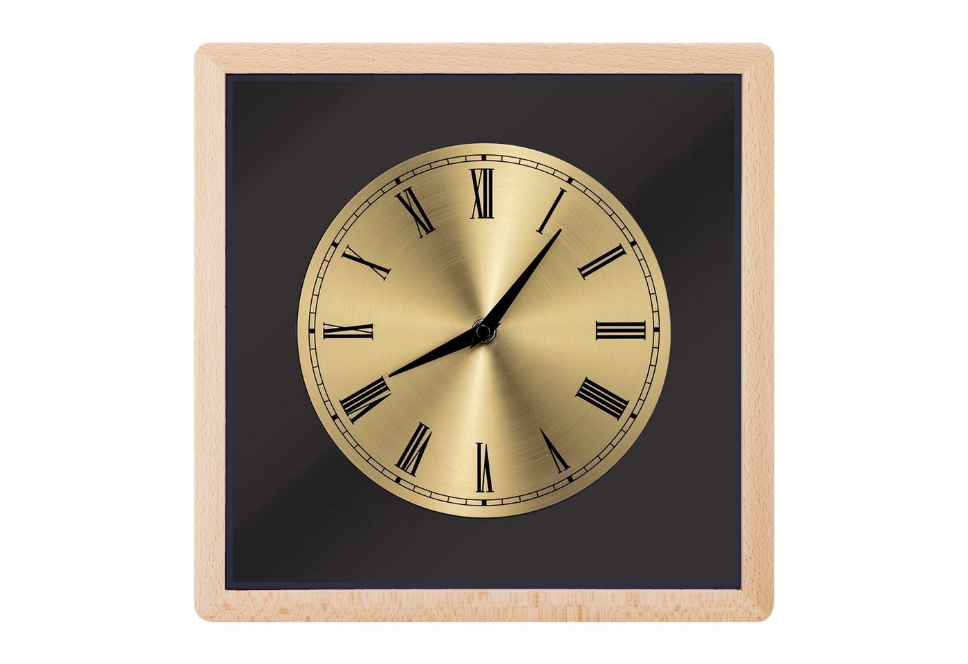 Navaris Wanduhr Analog Holz Wanduhr Quadrat Design - 30 x 30 x 3,5cm von Navaris