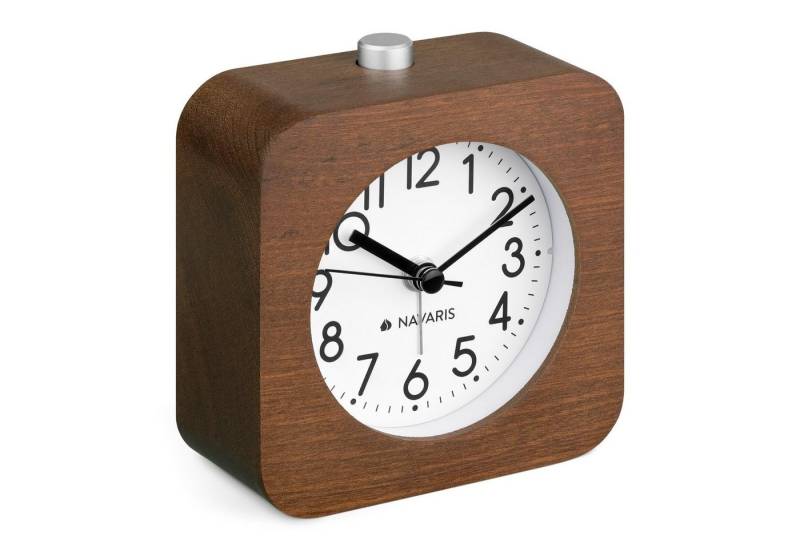 Navaris Wecker Retro Holzwecker mit Snooze - Leise Tischuhr ohne Ticken Navaris Wecker Retro Holzwecker mit Snooze - Leise Tischuhr ohne Ticken von Navaris