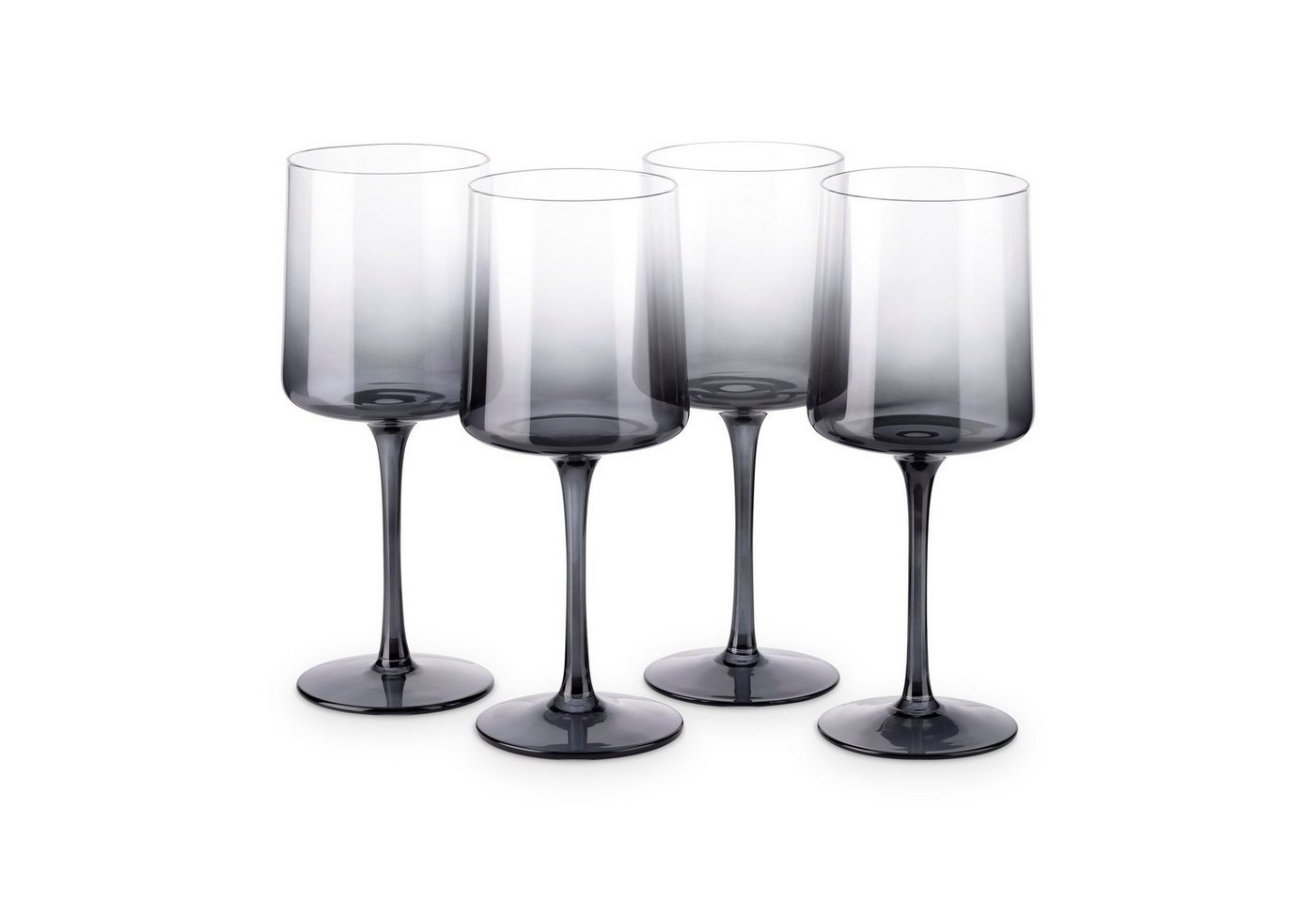 Navaris Weinglas grau getönte Weingläser 4er-Set Farbige Weingläser mit Stiel, Glas von Navaris