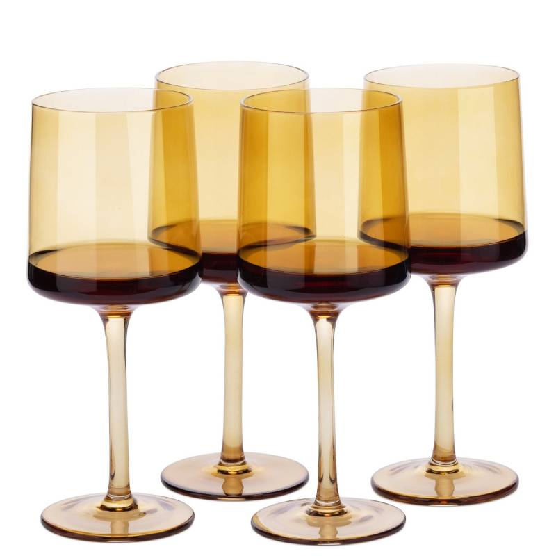 Navaris Weinglas bernsteinfarben getönte Weingläser 4er-Set - Farbige Weingläser, Glas Navaris Weinglas bernsteinfarben getönte Weingläser 4er-Set - Farbige Weingläser, Glas von Navaris