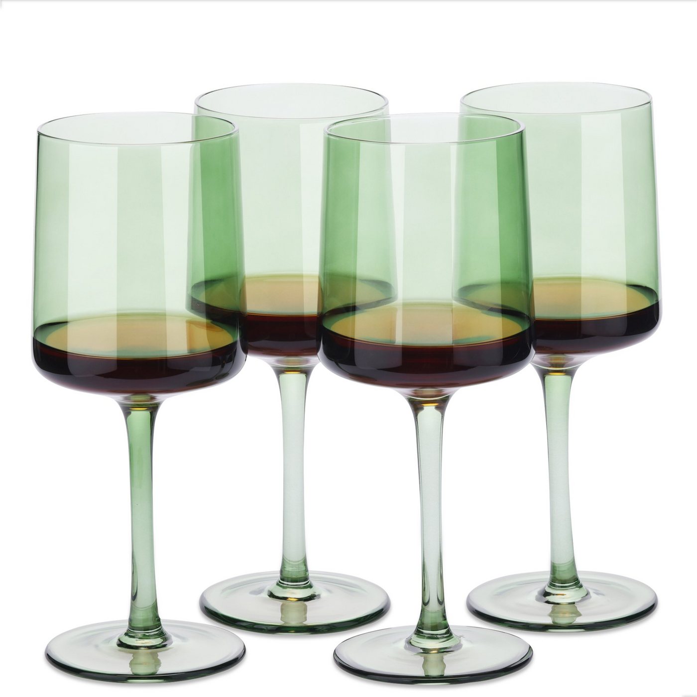 Navaris Weinglas mintgrün getönte Weingläser 4er-Set - Farbige Weingläser mit Stiel, Glas von Navaris