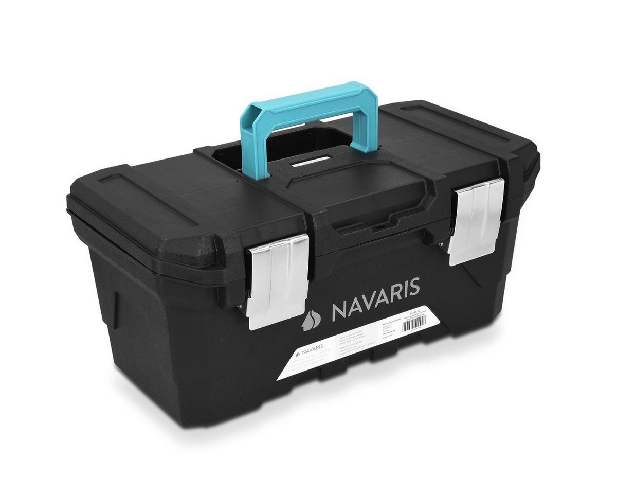 Navaris Werkzeugkoffer Werkzeugkasten 16 leer - 40,6 x 22,1 x 18,7cm - 15 Liter, 2 Schließen (1 St)" von Navaris