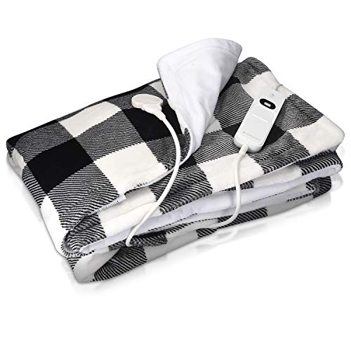 Navaris XXL Elektrische Wärme Heizdecke - 180x130cm 3 Wärmestufen Abschaltautomatik waschbar - Kuschelige Bett Wärmedecke Schwarz-Weiß Navaris XXL Elektrische Wärme Heizdecke - 180x130cm 3 Wärmestufen Abschaltautomatik waschbar - Kuschelige Bett Wärmedecke Schwarz-Weiß von Navaris