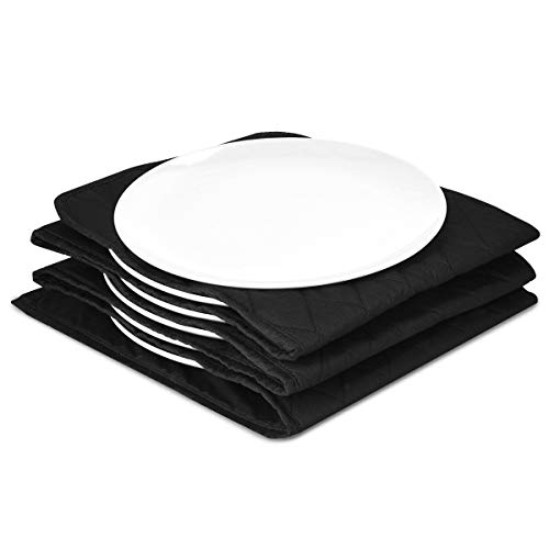 Navaris XXL Tellerwärmer elektrisch - 34 x 30 x 3 cm - für bis zu 10 Teller mit je 32 cm Durchmesser - 200 Watt - Gastro Teller Wärmer in Schwarz von Navaris