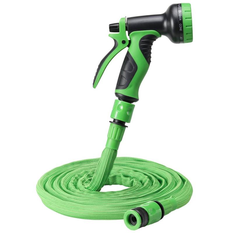 Navaris Gartenschlauch Flexibler Gartenschlauch 3,75-7,5m - 10 Funktionen Brause - Schlauch, (2 St) von Navaris