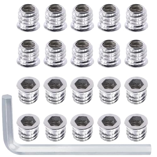 Navasen 20 Stück Einschraubmutter M10 Einschraubmuffen Eindrehmuffe M10 x 20mm Einschraubmutter mit Abdeckrand Gewindeeinsatz Hex Innensechskantmuttern aus verzinktem Stahl Navasen 20 Stück Einschraubmutter M10 Einschraubmuffen Eindrehmuffe M10 x 20mm Einschraubmutter mit Abdeckrand Gewindeeinsatz Hex Innensechskantmuttern aus verzinktem Stahl von Navasen
