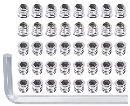Navasen 40 Stück Einschraubmutter M6 Einschraubmuffen Eindrehmuffe M6 x 20mm Einschraubmutter mit Abdeckrand Gewindeeinsatz Hex Innensechskantmuttern aus verzinktem Stahl Navasen 40 Stück Einschraubmutter M6 Einschraubmuffen Eindrehmuffe M6 x 20mm Einschraubmutter mit Abdeckrand Gewindeeinsatz Hex Innensechskantmuttern aus verzinktem Stahl von Navasen
