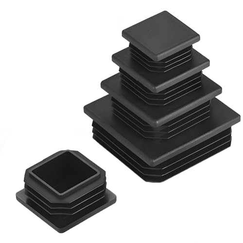Navasen Lamellenstopfen 40 x 40 mm für Vierkantrohr, 4 Stück Vierkant Endkappen aus Kunststoff, Rohrstopfen zur Rohrabdeckung von Stahlrohr, Edelstahlrohr, Alurohr - Quadratstopfen, Schwarz Navasen Lamellenstopfen 40 x 40 mm für Vierkantrohr, 4 Stück Vierkant Endkappen aus Kunststoff, Rohrstopfen zur Rohrabdeckung von Stahlrohr, Edelstahlrohr, Alurohr - Quadratstopfen, Schwarz von Navasen
