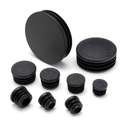 Navasen Lamellenstopfen Rund Ø 42mm, 4 Stück Endkappe Stahlrohr, Rohrabdeckung aus hochwertigem Kunststoff, Runde Rohrstopfen für Rundrohr, Schwarz Navasen Lamellenstopfen Rund Ø 42mm, 4 Stück Endkappe Stahlrohr, Rohrabdeckung aus hochwertigem Kunststoff, Runde Rohrstopfen für Rundrohr, Schwarz von Navasen