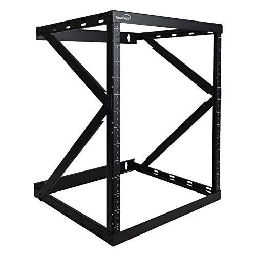 NavePoint 12U 2 Post Wandhalterung 45,7 cm Tiefe Switch Tiefe Heavy Duty Netzwerk-Server Rack von NavePoint