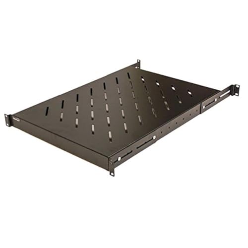 navepoint 1U 19 Feste (1U Rack Mount Server Regal mit verstellbare Tiefe von 18–34 Schwarz von NavePoint