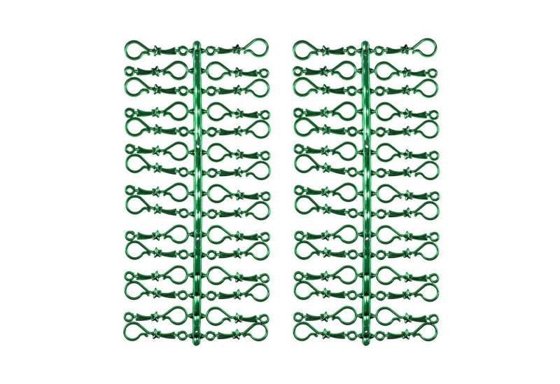 Navidacio Weihnachtsbaumkugel 60 Stück Weihnachtskugeln Haken "Metallic Grüner Stern" Aufhänger von Navidacio