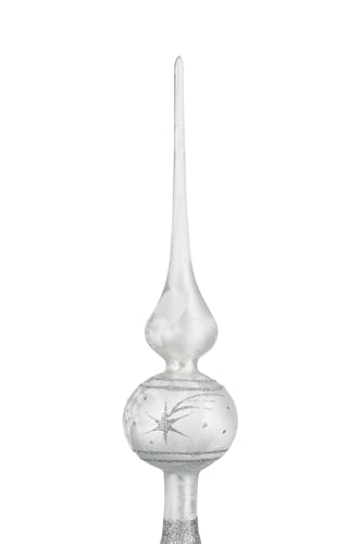 Navidacio Weihnachtsbaumspitze | Groß 35cm in Ice Weiss Silber Komet Baumspitze Spitze Tannenbaumspitze Christbaumspitze Weihnachtsbaum Christbaum Tannenbaum Christmas Tree Top von Navidacio