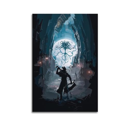 Game Bloodborne Charakter-Poster, dekoratives Gemälde, Leinwand-Wandposter und Kunstdruck, modernes Familienschlafzimmer-Dekor-Poster, 40 x 60 cm von Naviga