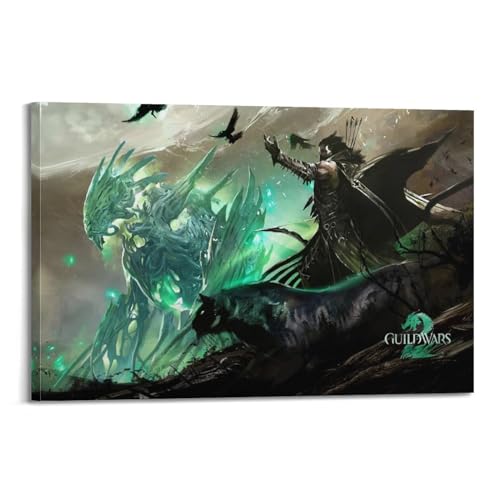 Game Guild Wars 2 Poster, dekoratives Gemälde, Leinwand, Wandposter und Kunstdruck, modernes Familienschlafzimmer-Dekor-Poster, 30 x 45 cm von Naviga