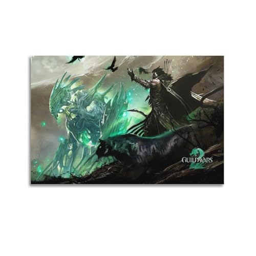 Game Guild Wars 2 Poster, dekoratives Gemälde, Leinwand-Wandposter und Kunstdruck, modernes Familienschlafzimmer-Dekor-Poster, 40 x 60 cm von Naviga