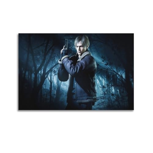 Resident Evil 4-Spiel-Poster, dekoratives Gemälde, Leinwand-Wandposter und Kunstdruck, modernes Familienschlafzimmer-Dekor-Poster, 20 x 30 cm von Naviga