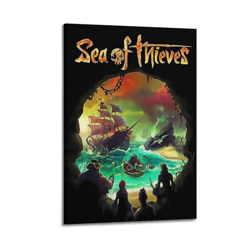 Sea of Thieves Spiel-Poster, dekoratives Gemälde, Leinwand-Wandposter und Kunstdruck, modernes Familienschlafzimmer-Dekor-Poster, 20 x 30 cm von Naviga